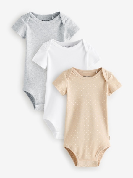 Baby Short Sleeve Evolope Neck Bodysuits 3 Pack (H81049) | ‏105 د.إ.‏