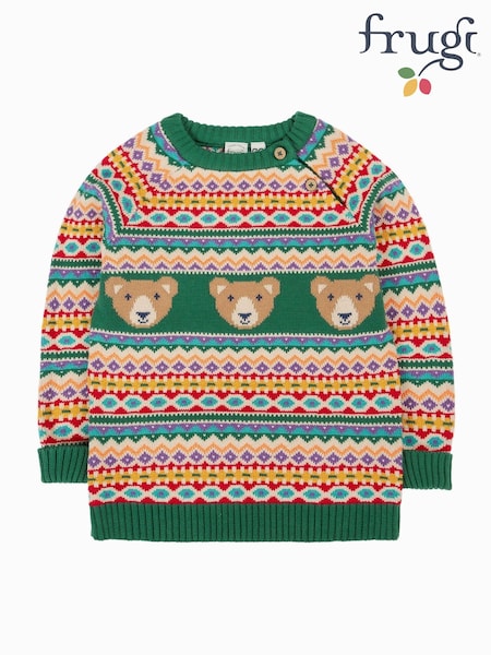 Frugi Blue Fowey Fairisle Pattern Knitted Jumper (H81122) | AED210 - AED233