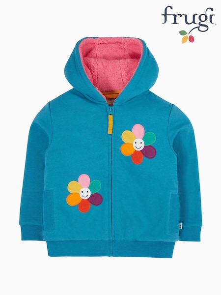 Frugi Pink Ted Fleece Lined Hoodie (H81124) | 69 € - 72 €
