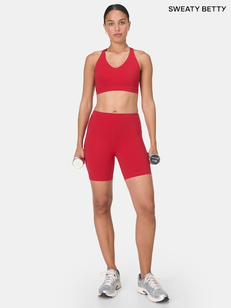 Sweaty Betty Red 6" Inseam Power Workout Leggings (H81176) | R$ 590