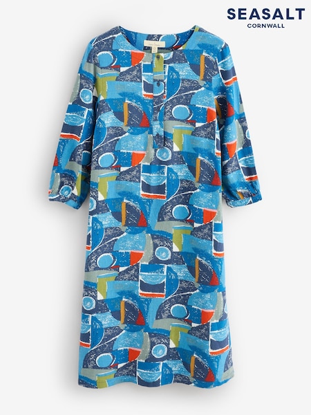 Seasalt Cornwall Blue Sea Call A-line Dress (H81224) | €136