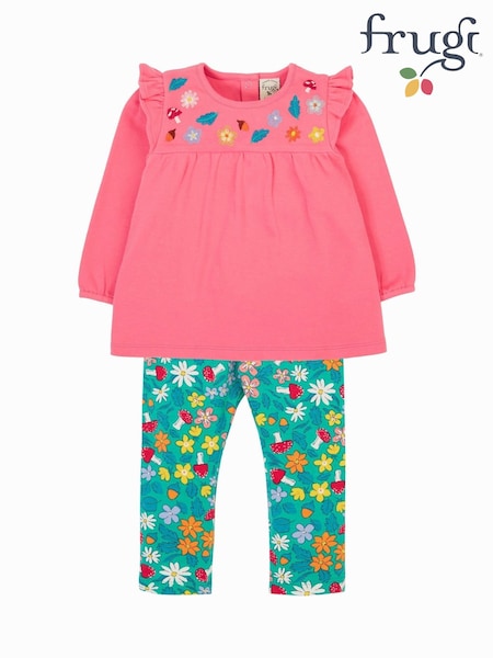 Frugi Pink Kyla Long Sleeved Top and Leggings Set (H81349) | €45 - €48