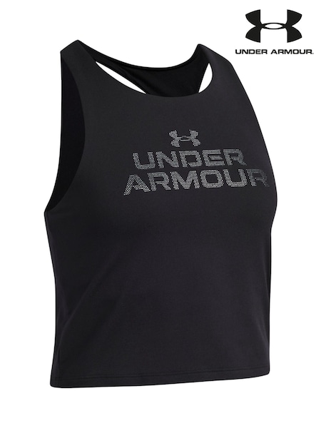 أسود - Under Armour Motion Branded Crop Tank (H81371) | ‏157 د.إ.‏