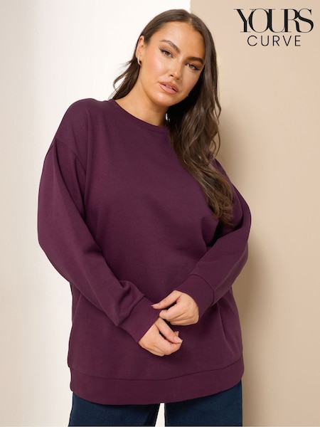 Yours Curve Red Crew Neck Sweatshirt (H81511) | €28