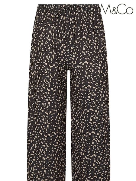 M&Co Black Wide Leg Jersey Culottes (H81540) | €35