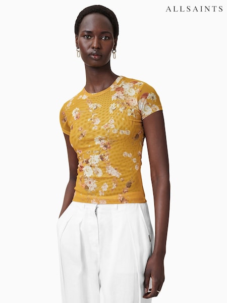 AllSaints Ellie Mesh T-Shirt (H81551) | R$ 445