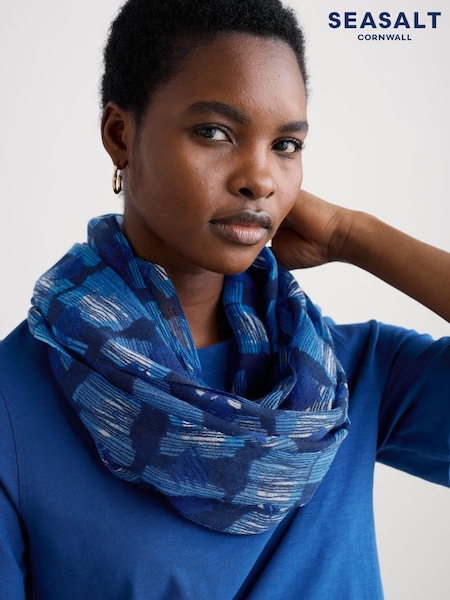 Seasalt Cornwall Blue Pretty Circle Scarf (H81577) | €52