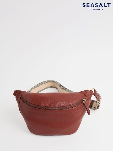 Seasalt Cornwall Brown Wyllow Cross-Body Leather Bag (H81588) | €111