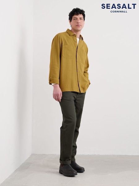 Seasalt Cornwall Yellow Mens Rigging Overshirt (H81600) | 396 QAR