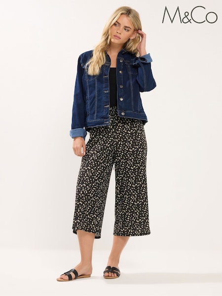 M&Co Black Petite Wide Leg Culottes (H81607) | € 33