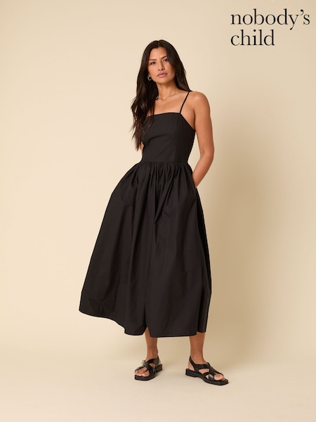 Nobodys Child Black Petite Madeline Midaxi Dress (H81909) | €101