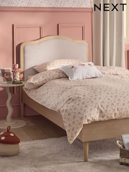 Lily Wooden Upholstered Single Bed Frame
