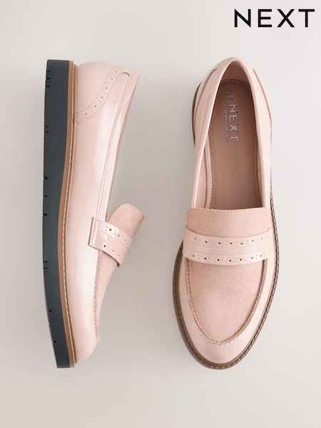 Rose Pink Forever Comfort® Brogue Loafers (H82026) | €36