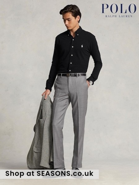 Noir - Regular Polo Ralph Lauren Featherweight Mesh Shirt