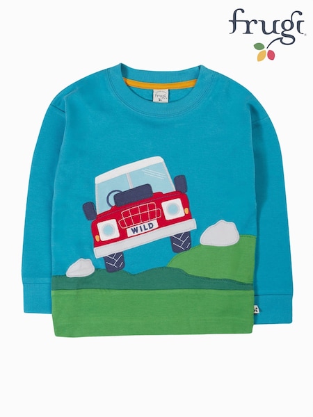 Frugi Blue Owen Panel Circular Top (H82132) | AED151 - AED163