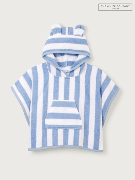 The White Company Blue Cotton Blue Stripe Towelling Hoodie (H82253) | €33