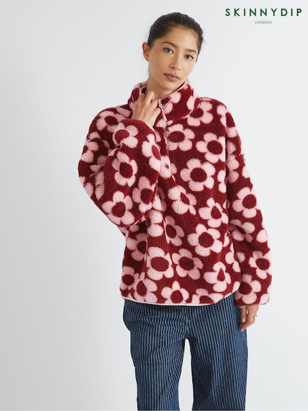 Skinnydip Pink Flower Longline Fleece (H82275) | € 78