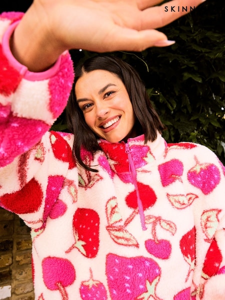 Skinnydip Cherry and Strawberry Longline Fleece (H82292) | € 66