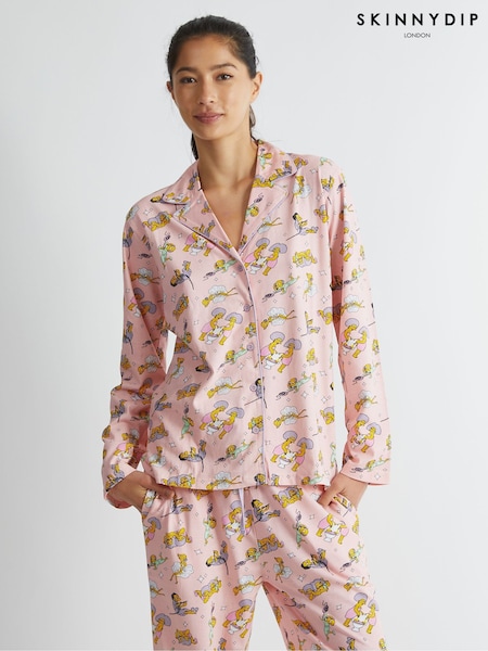 Skinnydip Pink The Simpsons x Skinnydip Pyjama Set in Pink (H82328) | €45