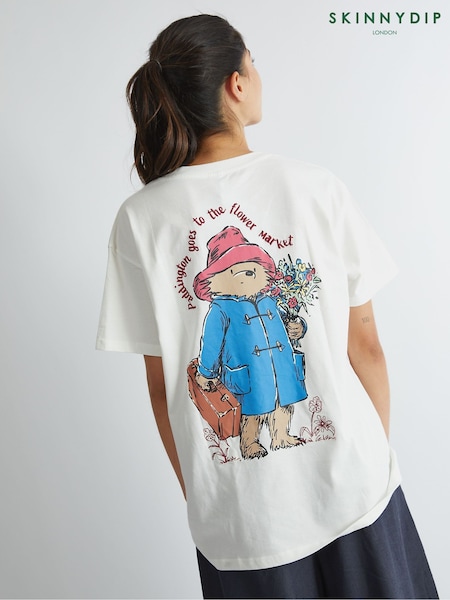 Skinnydip White Paddington x Skinnydip Flower T-Shirt (H82330) | 119 QAR