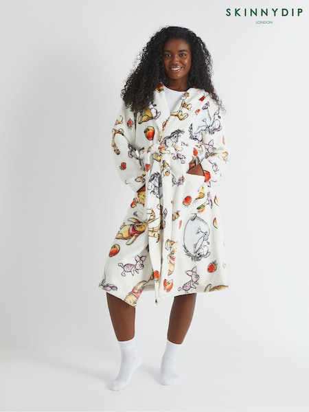 Skinnydip White Disney Winnie The Pooh Fruit  Dressing Robe (H82341) | €54
