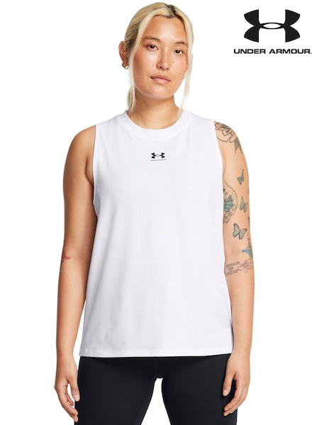 Under Armour White Rival Muscle Vest (H82441) | $46