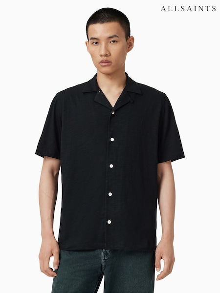 AllSaints Black Robson Short Sleeve Shirt (H82522) | €112