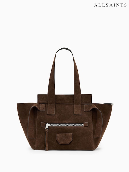 AllSaints Brown Perez Suede Shoulder Bag (H82542) | €436