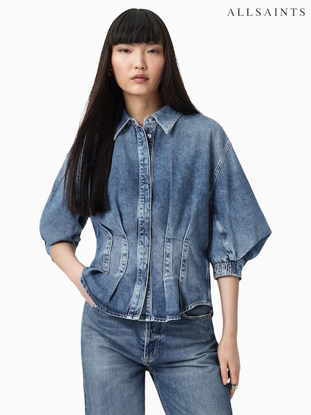 AllSaints Nancy Denim Shirt (H82545) | R$ 1.375