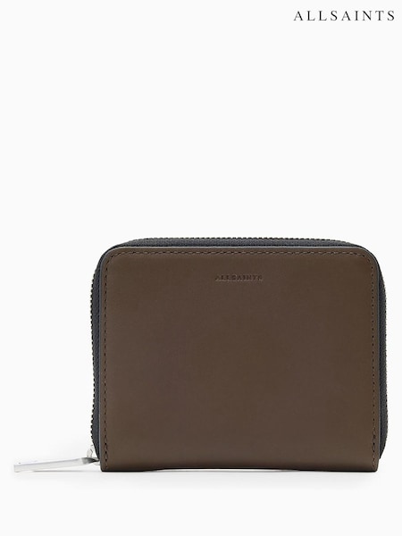 AllSaints Brown Lena Hex Zip Wallet (H82550) | €87