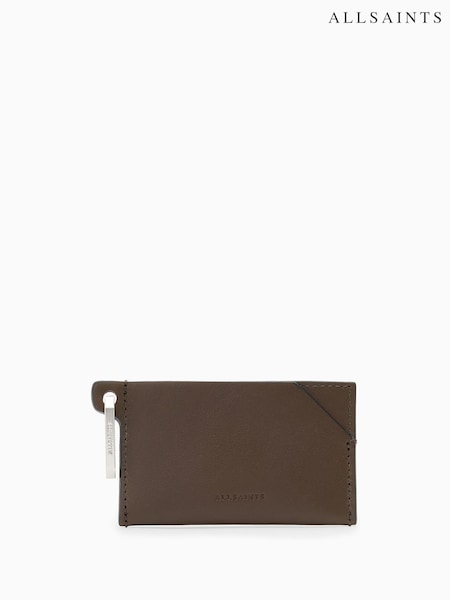 AllSaints Brown Hex Card Wallet (H82552) | AED227