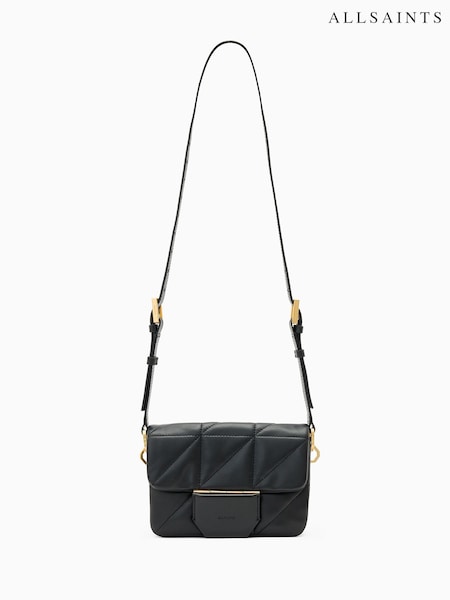 AllSaints Black Jupiter Quilt Xbody Bag (H82554) | €264