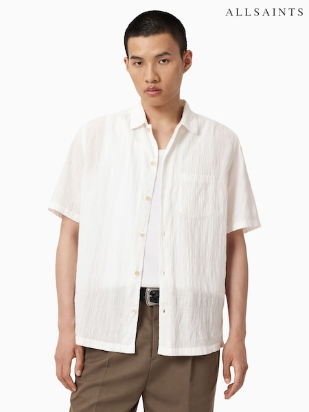 AllSaints White Walton Short Sleeve Shirt (H82559) | €168