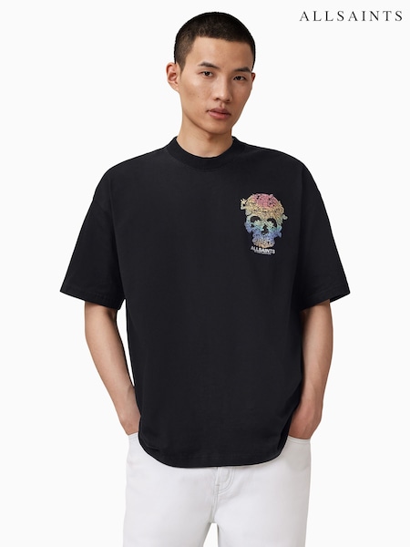 AllSaints Black Trance Short Sleeve Crew T-Shirt (H82568) | €75
