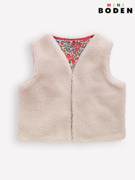 Boden Cream Relaxed Borg Gilet (H82605) | €36 - €44