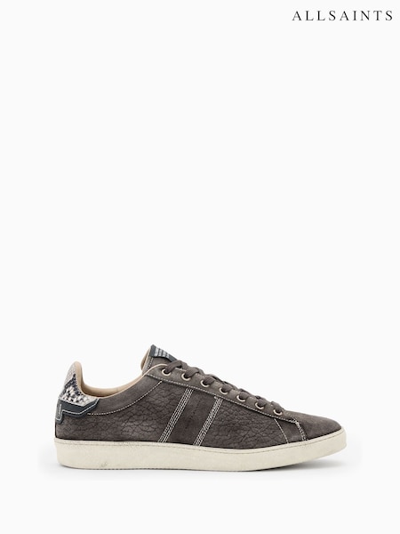 AllSaints Grey Leon Low Trainers (H82611) | 737 QAR
