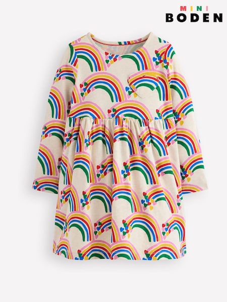 Boden Natural Heart Pocket Fun Jersey Dress (H82622) | R$ 225 - R$ 265