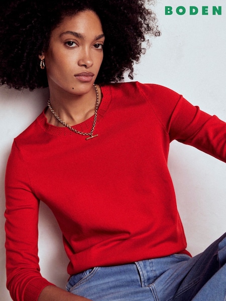 Boden Emilia Cotton Crew Jumper (H82628) | R$ 590