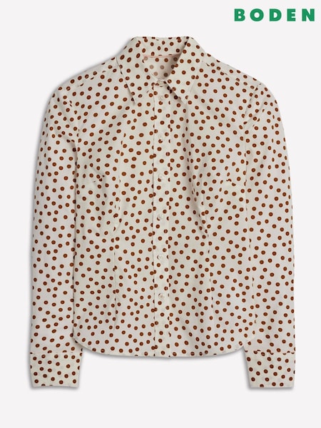 Boden Saskia Stretch Cotton Shirt (H82630) | 492 LEI
