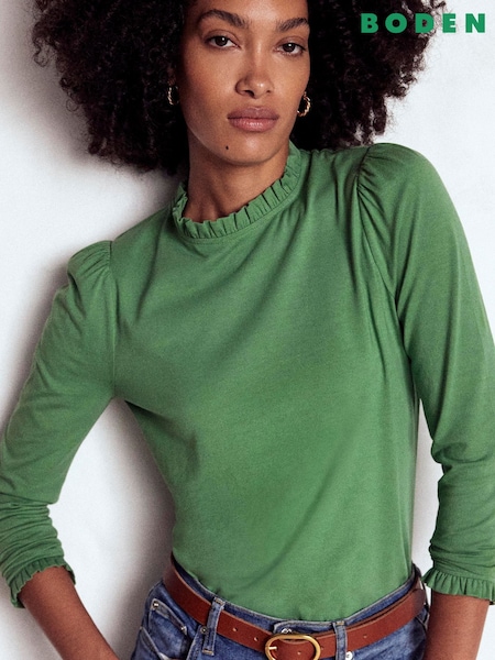 Boden Supersoft Frill Detail Top (H82646) | R$ 335