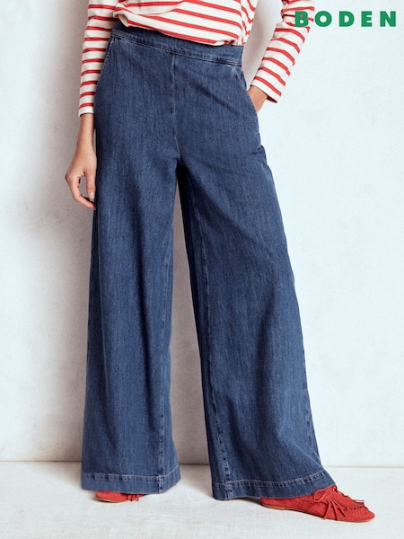 Boden Blue Pull-on Denim Trousers (H82663) | R$ 980
