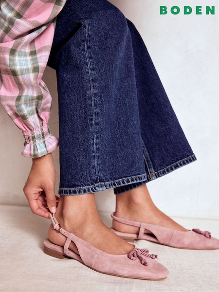 Boden Pink Easy Slingback Flats (H82721) | €174