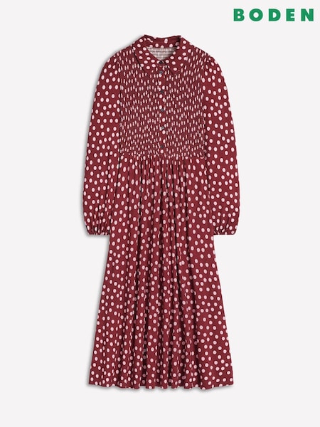 Boden Smocked Jersey Shirt Dress (H82744) | 894 LEI