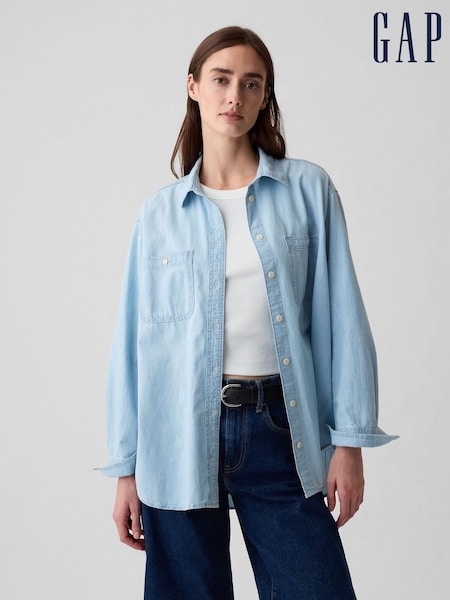 Gap Blue Oversized Chambray Denim Shirt (H82810) | €60