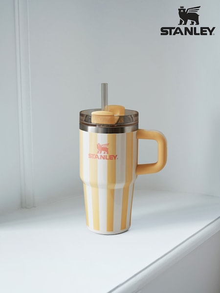 Stanley Butter Cabana Gloss Quencher H2.0 Flow State Tumbler 0.6L Water Bottle (H82868) | €57