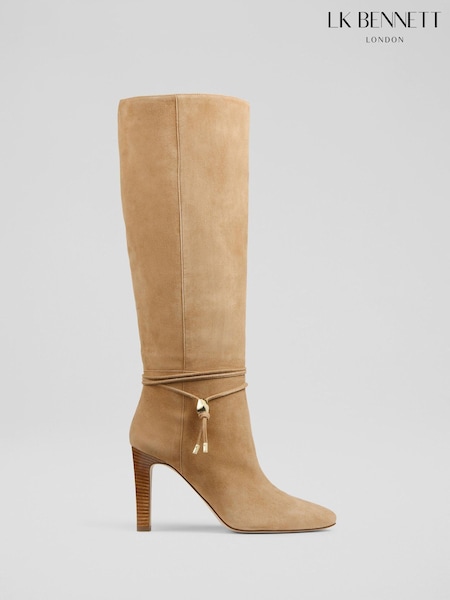 LK Bennett Natural Loretta Knee Boots (H83048) | €777