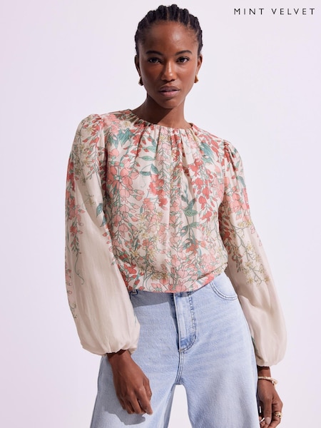 Mint Velvet Floral Print Tops (H83127) | 737 LEI
