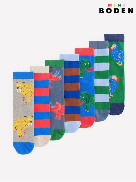 Boden Blue Socks 7 Pack (H83214) | €34