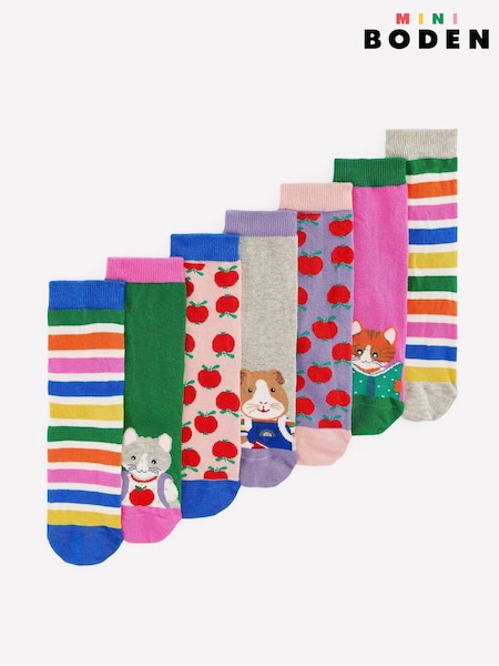 Boden Green Socks 7 Pack (H83215) | €34