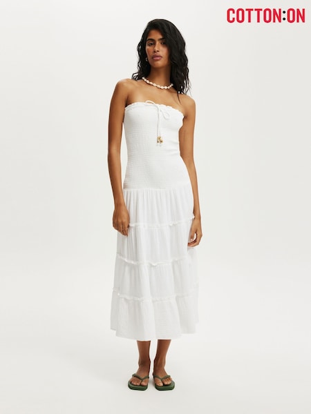 Cotton On White Jet Set Sleeveless Maxi Dress (H83340) | €44